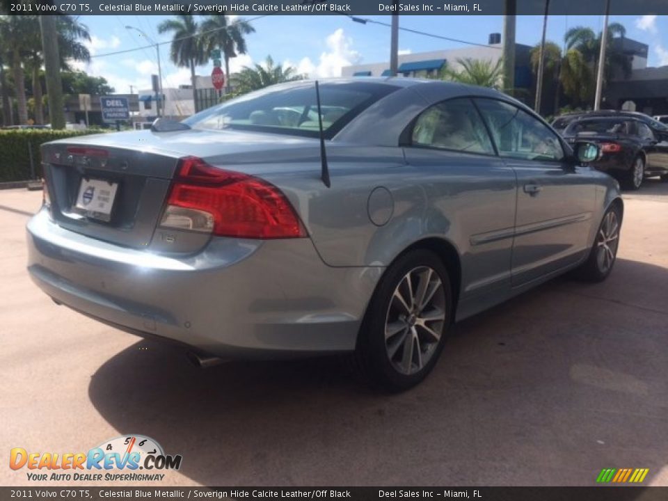 2011 Volvo C70 T5 Celestial Blue Metallic / Soverign Hide Calcite Leather/Off Black Photo #5