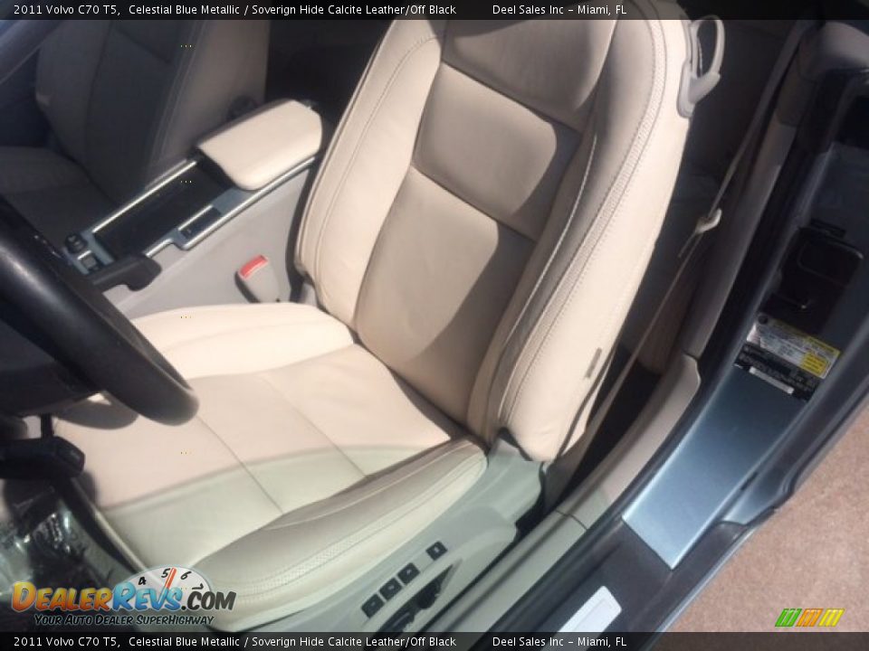2011 Volvo C70 T5 Celestial Blue Metallic / Soverign Hide Calcite Leather/Off Black Photo #9