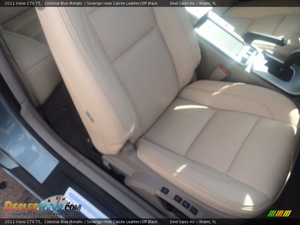 2011 Volvo C70 T5 Celestial Blue Metallic / Soverign Hide Calcite Leather/Off Black Photo #10