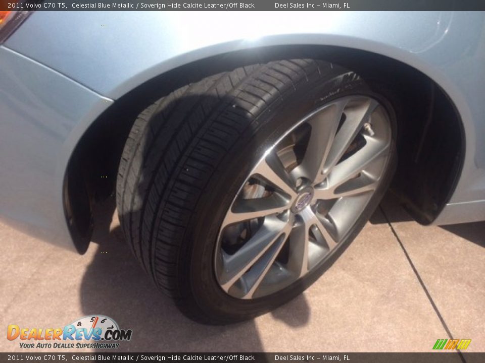 2011 Volvo C70 T5 Celestial Blue Metallic / Soverign Hide Calcite Leather/Off Black Photo #13