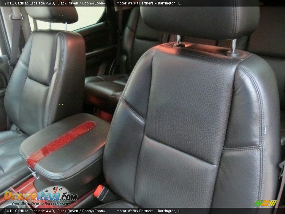 2011 Cadillac Escalade AWD Black Raven / Ebony/Ebony Photo #17