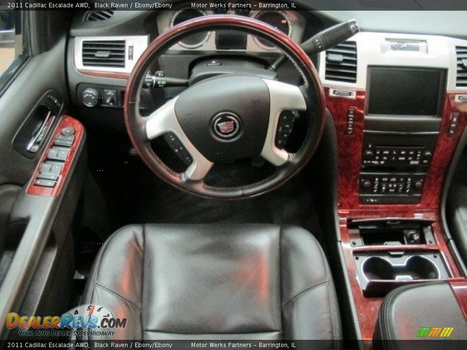 2011 Cadillac Escalade AWD Black Raven / Ebony/Ebony Photo #24