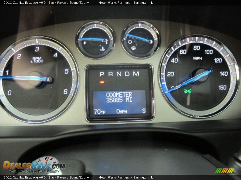 2011 Cadillac Escalade AWD Black Raven / Ebony/Ebony Photo #27