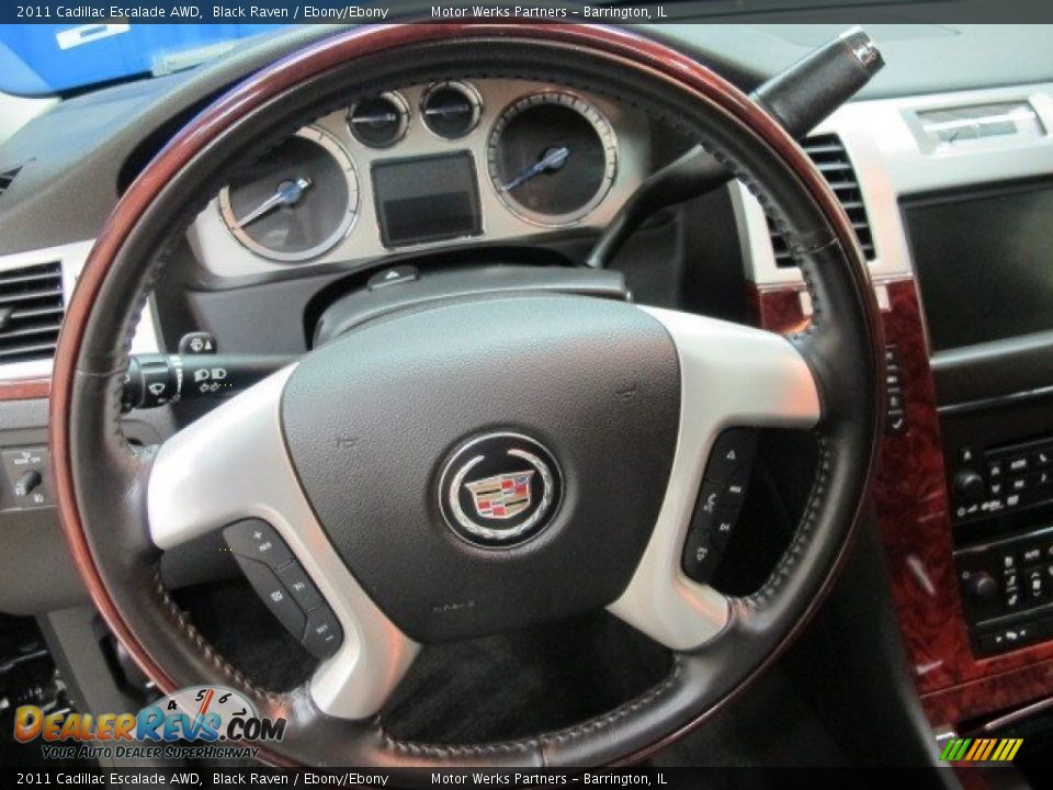2011 Cadillac Escalade AWD Black Raven / Ebony/Ebony Photo #34
