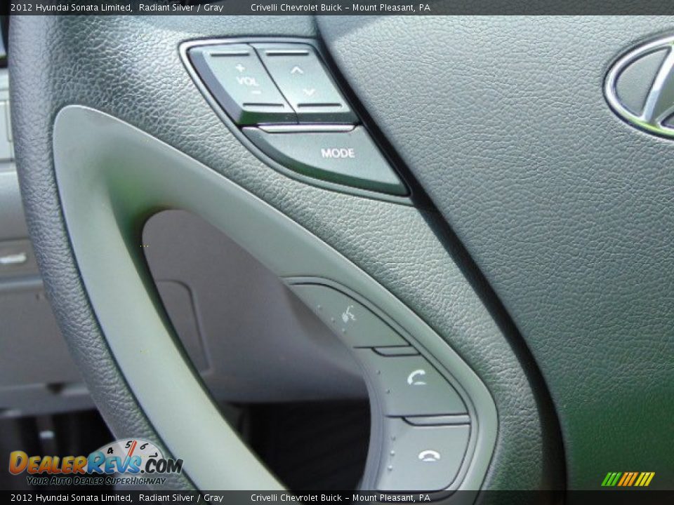 2012 Hyundai Sonata Limited Radiant Silver / Gray Photo #25