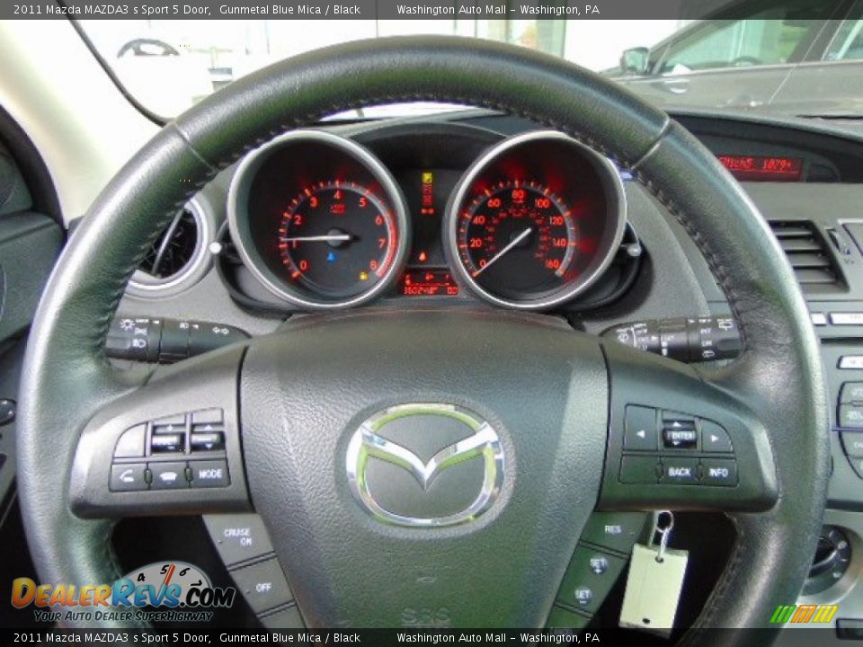 2011 Mazda MAZDA3 s Sport 5 Door Gunmetal Blue Mica / Black Photo #16