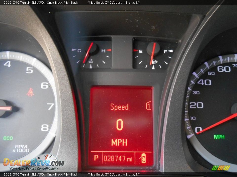2012 GMC Terrain SLE AWD Onyx Black / Jet Black Photo #13