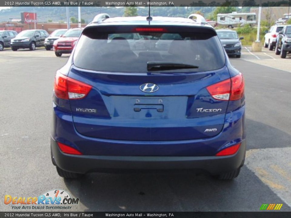 2012 Hyundai Tucson GLS AWD Iris Blue / Taupe Photo #7