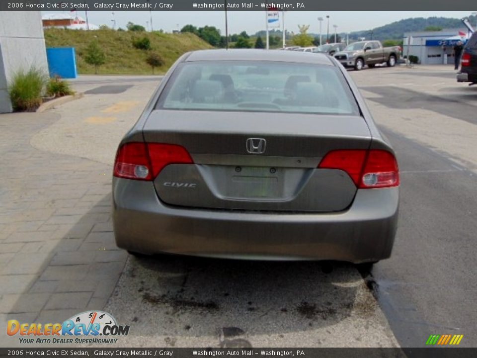 2006 Honda Civic EX Sedan Galaxy Gray Metallic / Gray Photo #8