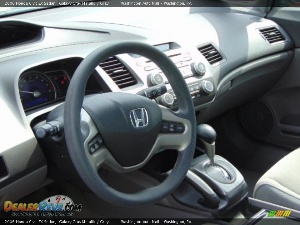 2006 Honda Civic EX Sedan Galaxy Gray Metallic / Gray Photo #9
