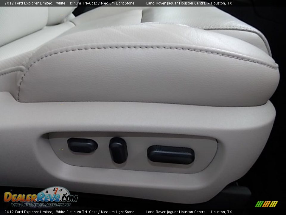 2012 Ford Explorer Limited White Platinum Tri-Coat / Medium Light Stone Photo #24