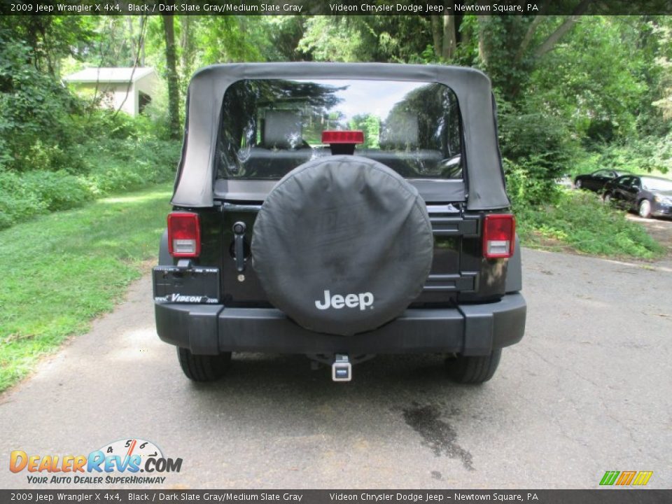 2009 Jeep Wrangler X 4x4 Black / Dark Slate Gray/Medium Slate Gray Photo #12