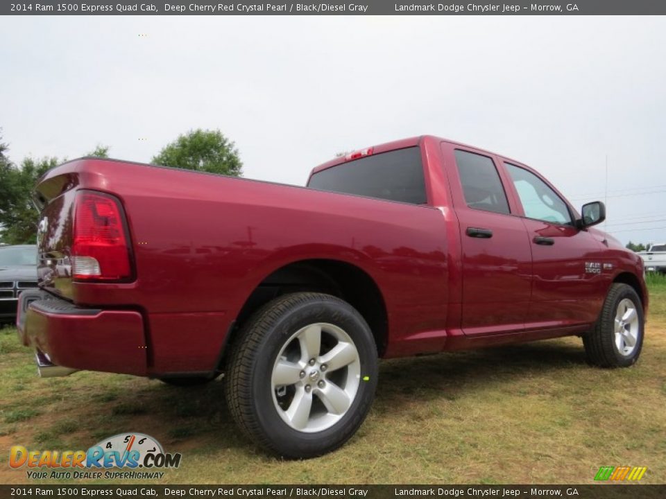 2014 Ram 1500 Express Quad Cab Deep Cherry Red Crystal Pearl / Black/Diesel Gray Photo #3