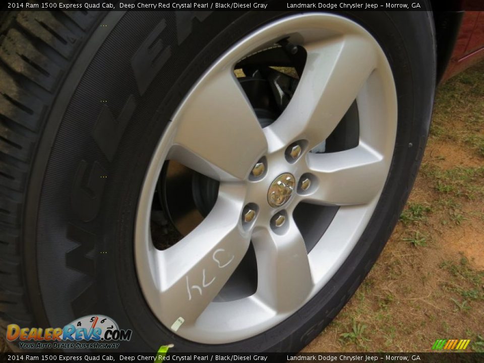 2014 Ram 1500 Express Quad Cab Deep Cherry Red Crystal Pearl / Black/Diesel Gray Photo #5