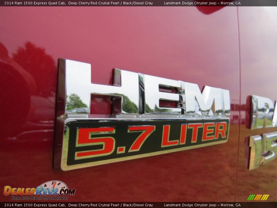 2014 Ram 1500 Express Quad Cab Deep Cherry Red Crystal Pearl / Black/Diesel Gray Photo #6