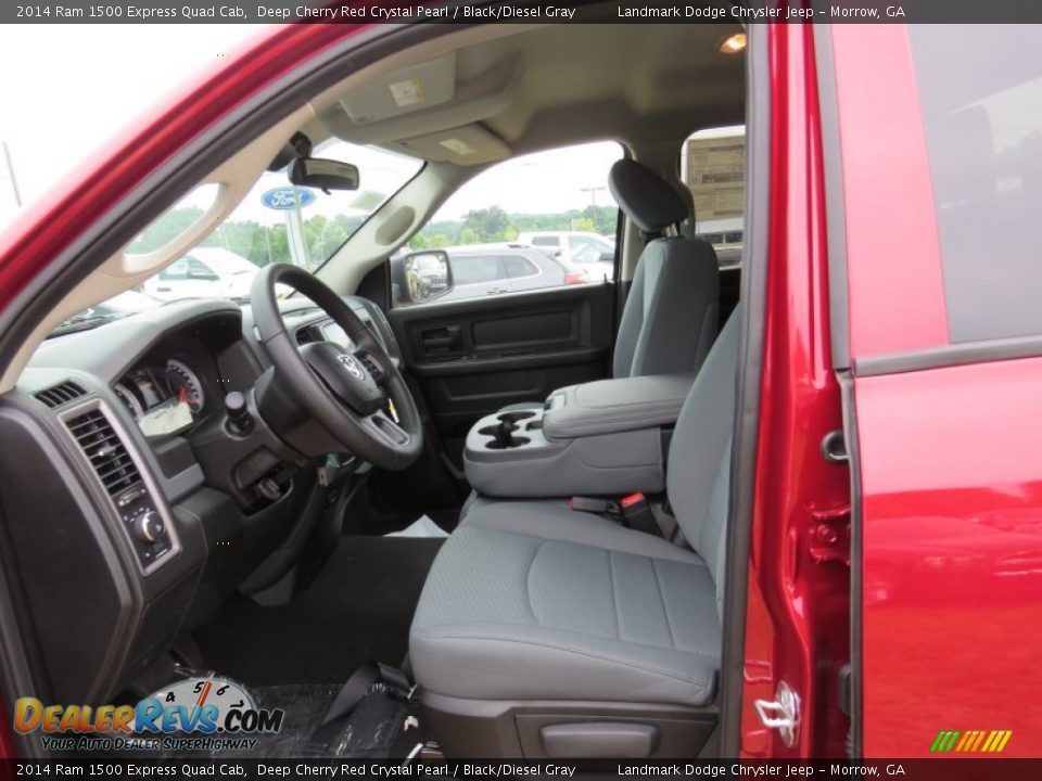 2014 Ram 1500 Express Quad Cab Deep Cherry Red Crystal Pearl / Black/Diesel Gray Photo #7