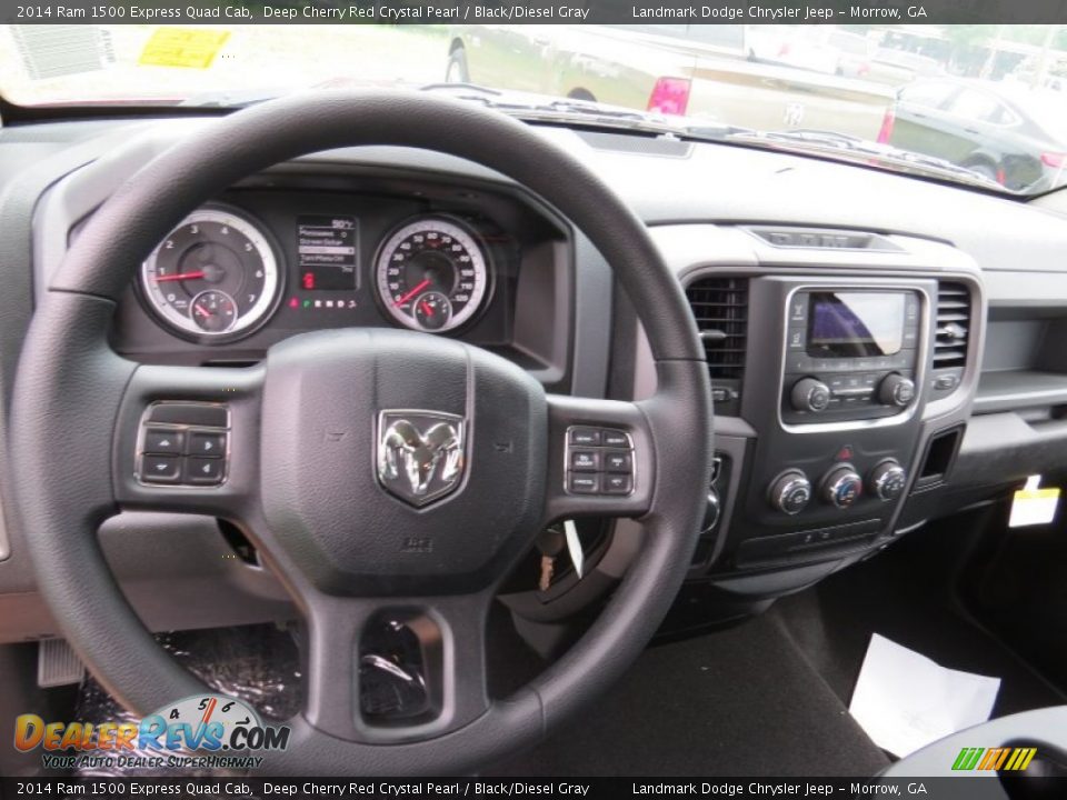 2014 Ram 1500 Express Quad Cab Deep Cherry Red Crystal Pearl / Black/Diesel Gray Photo #8