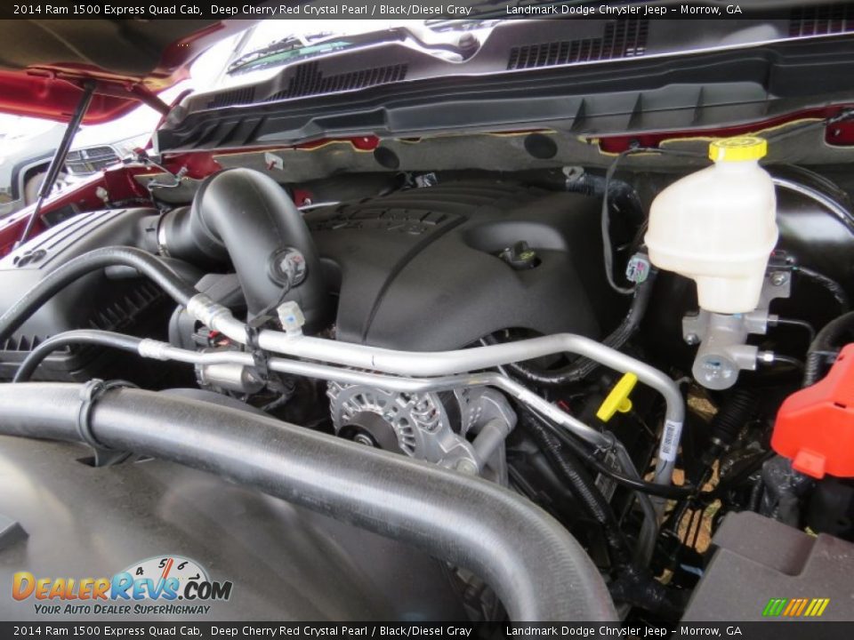 2014 Ram 1500 Express Quad Cab Deep Cherry Red Crystal Pearl / Black/Diesel Gray Photo #9