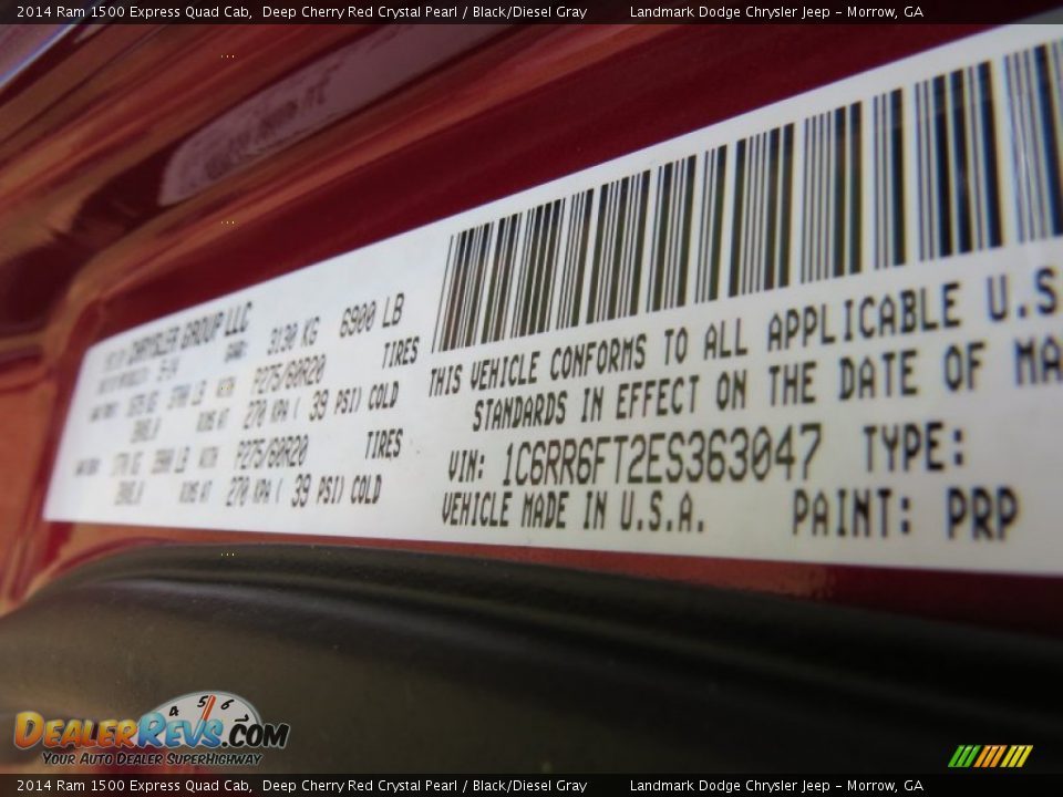 2014 Ram 1500 Express Quad Cab Deep Cherry Red Crystal Pearl / Black/Diesel Gray Photo #10