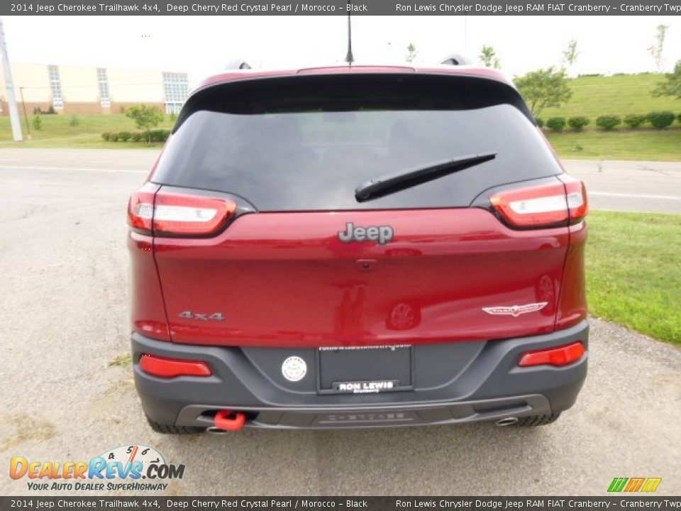 2014 Jeep Cherokee Trailhawk 4x4 Deep Cherry Red Crystal Pearl / Morocco - Black Photo #7