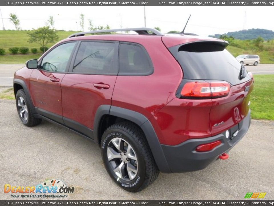 2014 Jeep Cherokee Trailhawk 4x4 Deep Cherry Red Crystal Pearl / Morocco - Black Photo #8