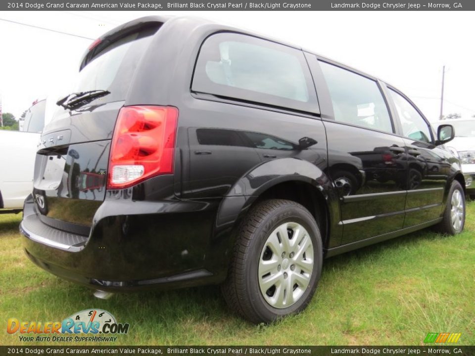 2014 Dodge Grand Caravan American Value Package Brilliant Black Crystal Pearl / Black/Light Graystone Photo #3