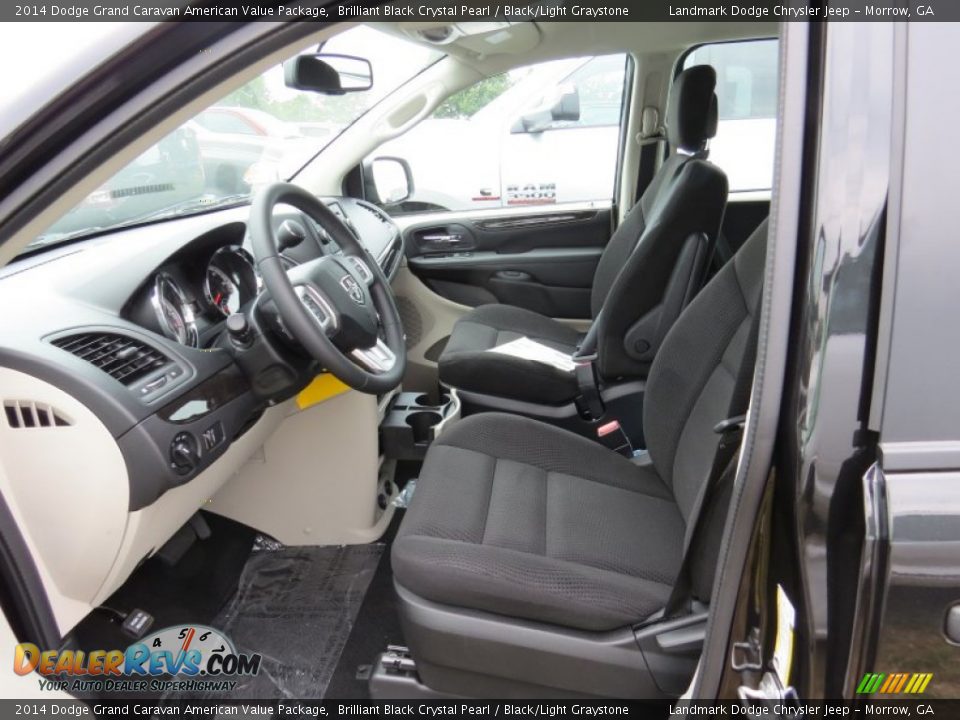 2014 Dodge Grand Caravan American Value Package Brilliant Black Crystal Pearl / Black/Light Graystone Photo #6
