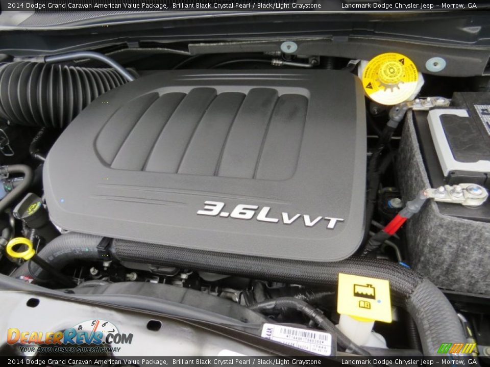 2014 Dodge Grand Caravan American Value Package Brilliant Black Crystal Pearl / Black/Light Graystone Photo #8