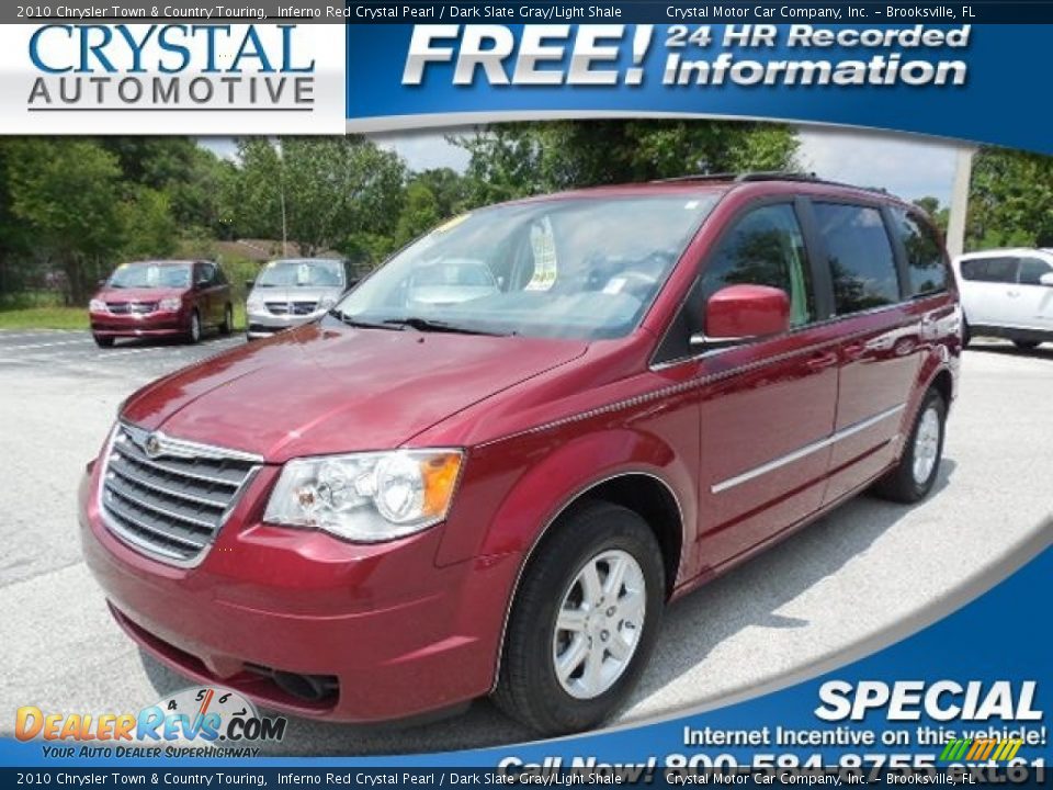 2010 Chrysler Town & Country Touring Inferno Red Crystal Pearl / Dark Slate Gray/Light Shale Photo #1