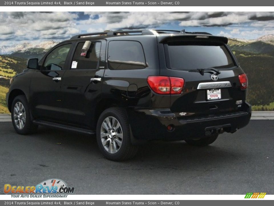 2014 Toyota Sequoia Limited 4x4 Black / Sand Beige Photo #3
