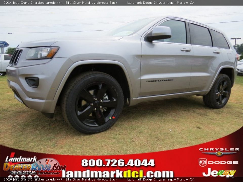 2014 Jeep Grand Cherokee Laredo 4x4 Billet Silver Metallic / Morocco Black Photo #1