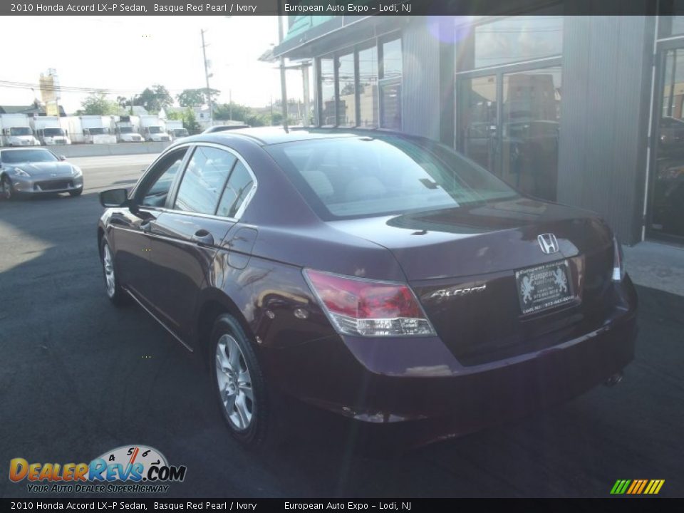 2010 Honda Accord LX-P Sedan Basque Red Pearl / Ivory Photo #3