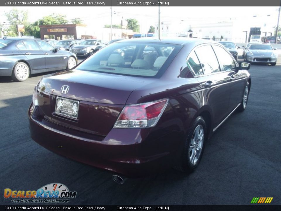 2010 Honda Accord LX-P Sedan Basque Red Pearl / Ivory Photo #4