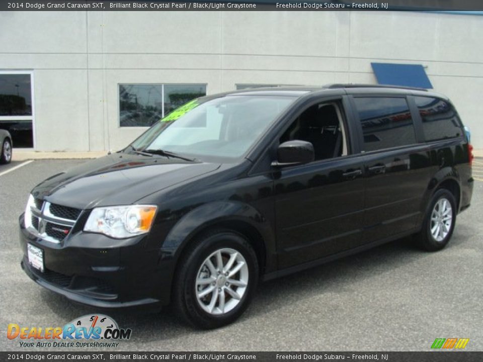 2014 Dodge Grand Caravan SXT Brilliant Black Crystal Pearl / Black/Light Graystone Photo #3