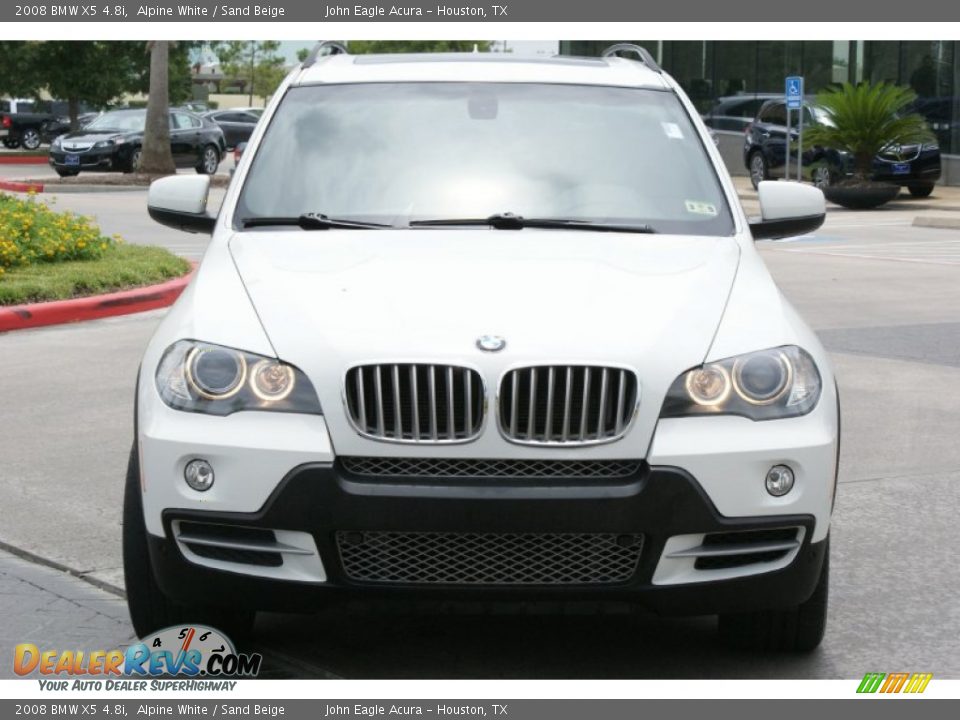 2008 BMW X5 4.8i Alpine White / Sand Beige Photo #4