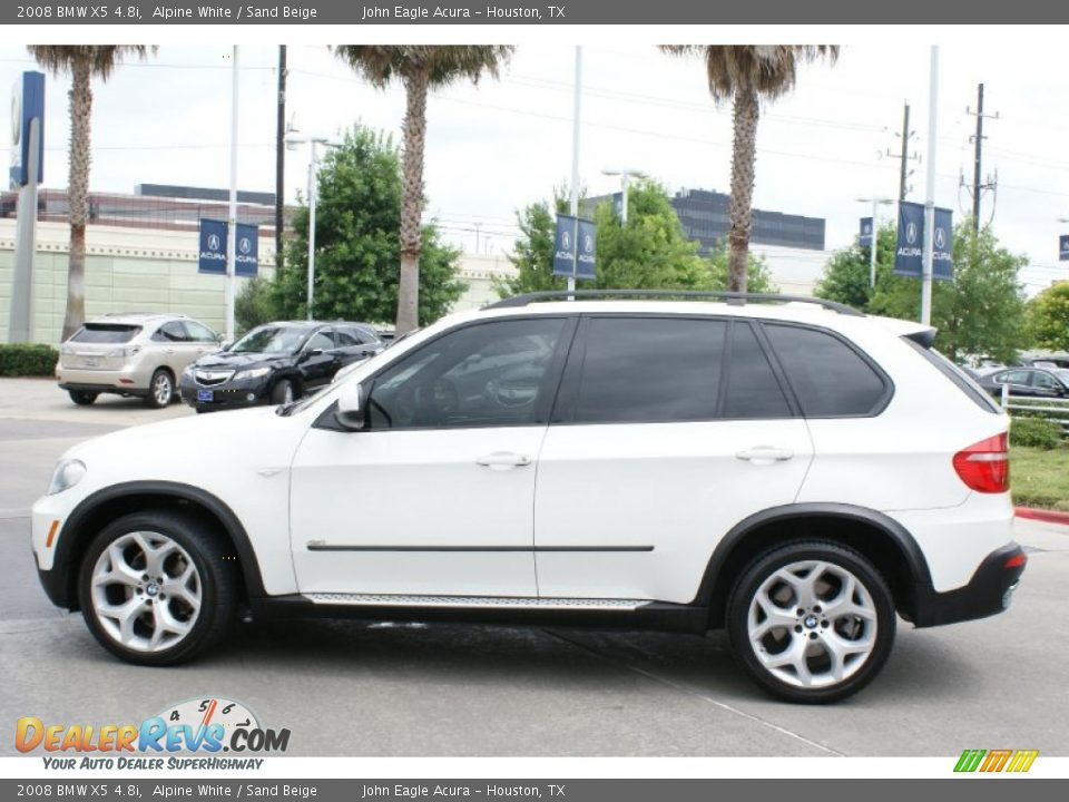 2008 BMW X5 4.8i Alpine White / Sand Beige Photo #5