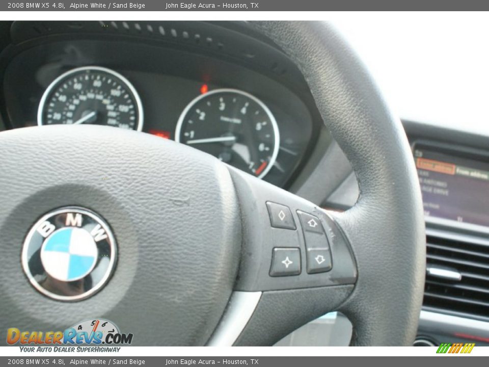 2008 BMW X5 4.8i Alpine White / Sand Beige Photo #36
