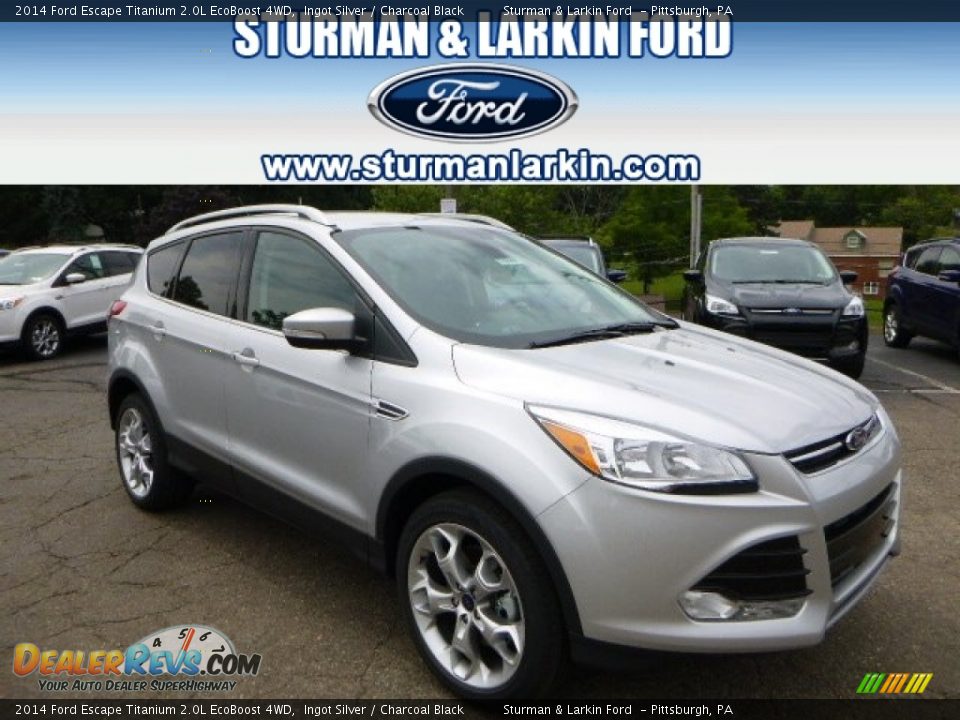 2014 Ford Escape Titanium 2.0L EcoBoost 4WD Ingot Silver / Charcoal Black Photo #1