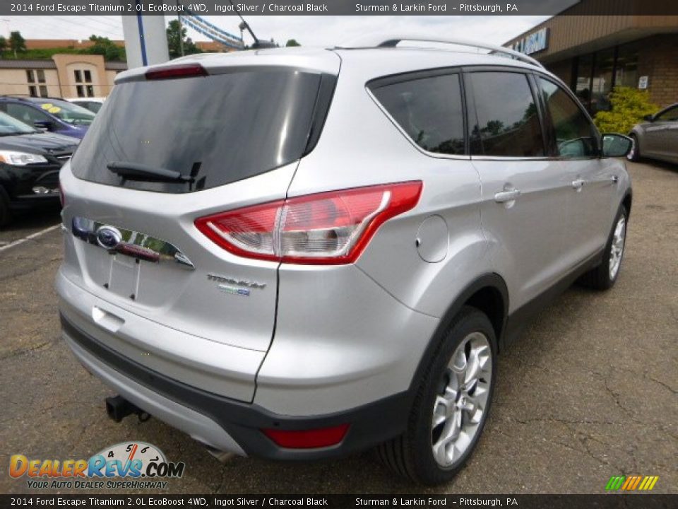 2014 Ford Escape Titanium 2.0L EcoBoost 4WD Ingot Silver / Charcoal Black Photo #2