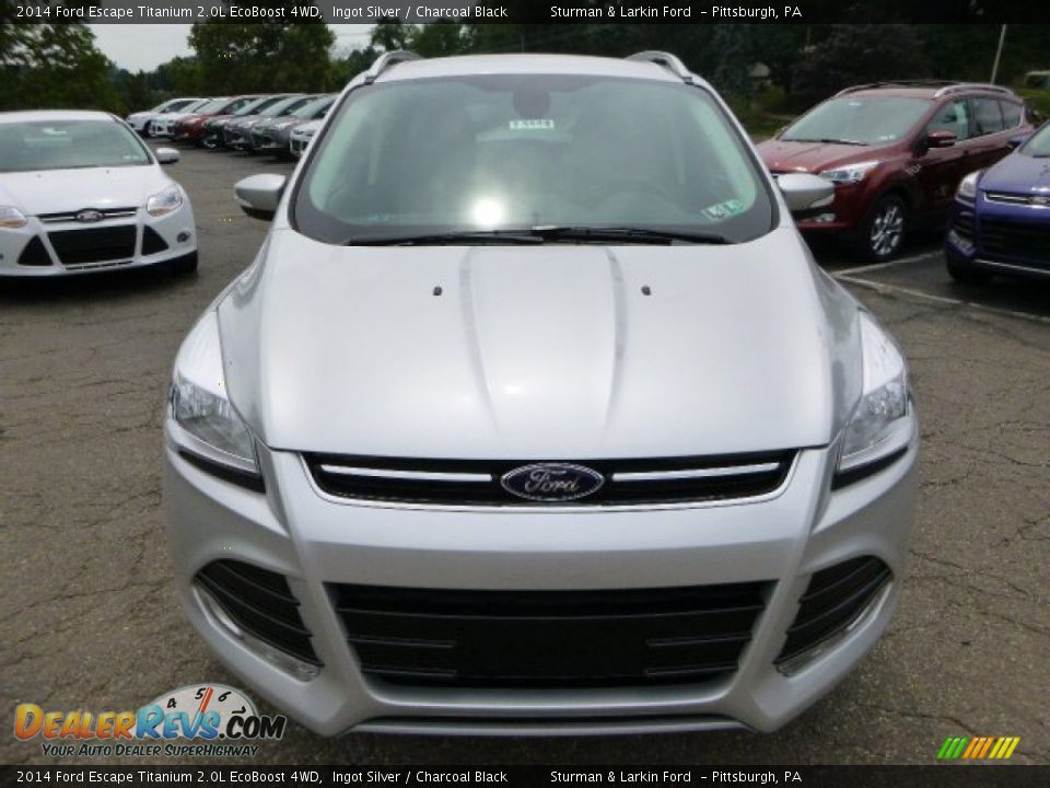 2014 Ford Escape Titanium 2.0L EcoBoost 4WD Ingot Silver / Charcoal Black Photo #6