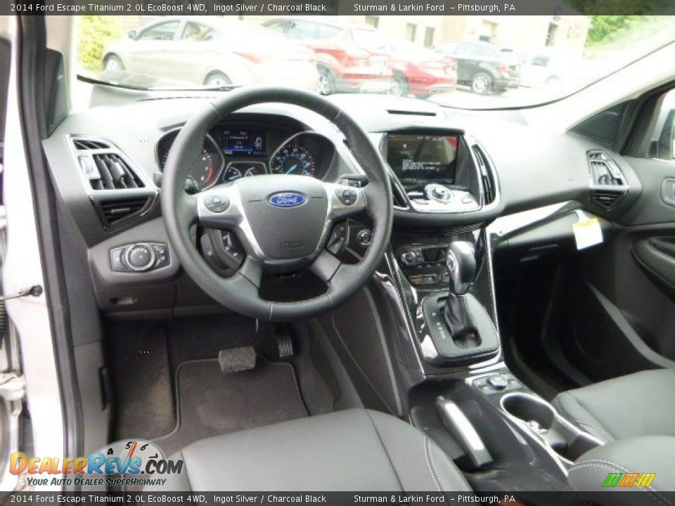 2014 Ford Escape Titanium 2.0L EcoBoost 4WD Ingot Silver / Charcoal Black Photo #10