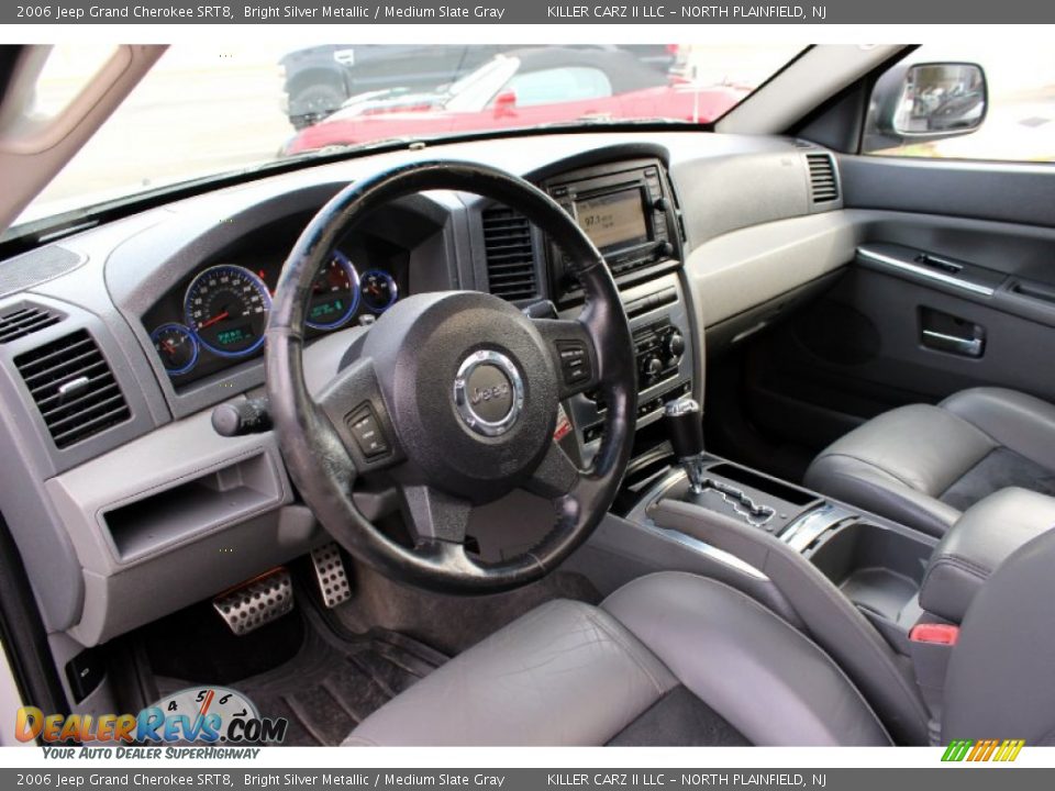 2006 Jeep Grand Cherokee SRT8 Bright Silver Metallic / Medium Slate Gray Photo #14