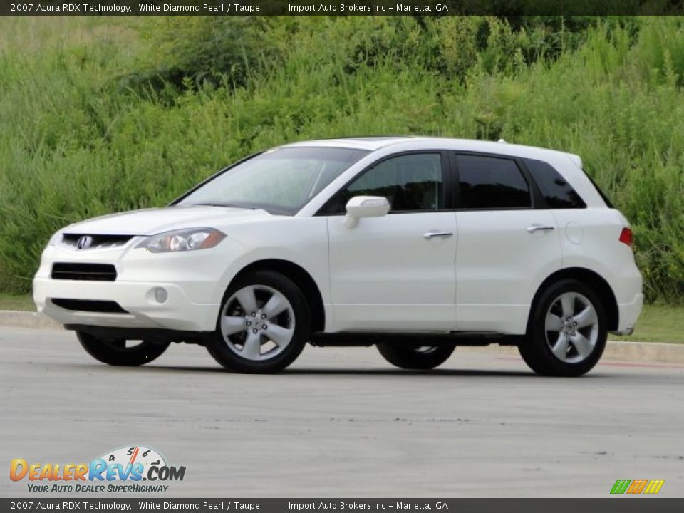 2007 Acura RDX Technology White Diamond Pearl / Taupe Photo #2