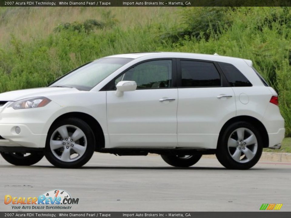 2007 Acura RDX Technology White Diamond Pearl / Taupe Photo #3