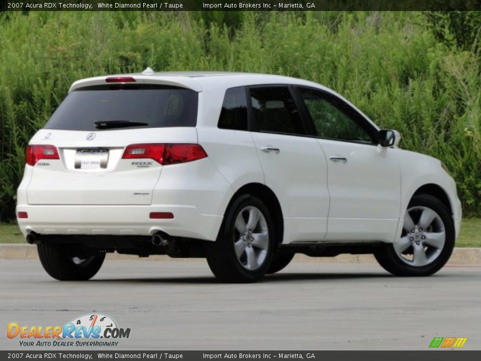 2007 Acura RDX Technology White Diamond Pearl / Taupe Photo #4