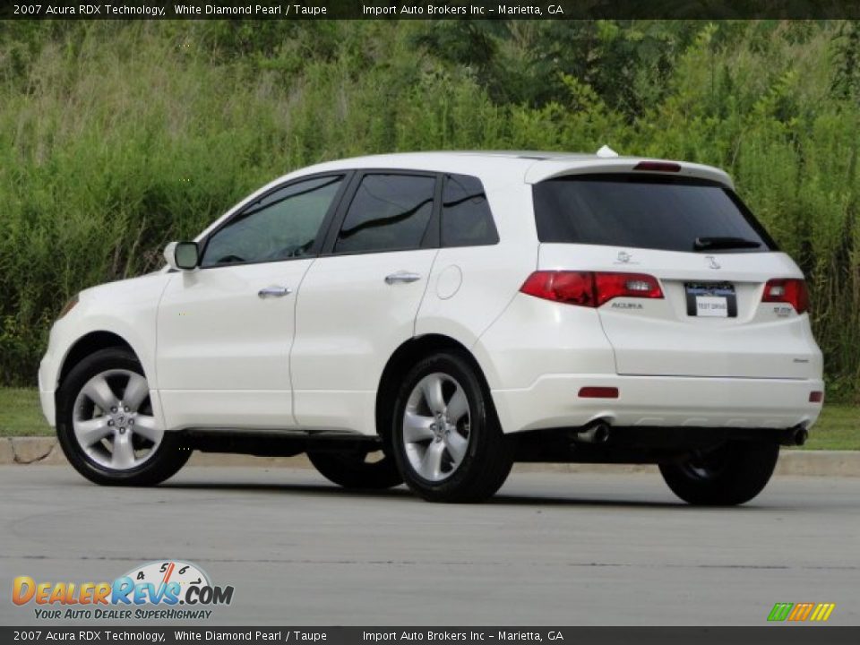 2007 Acura RDX Technology White Diamond Pearl / Taupe Photo #5
