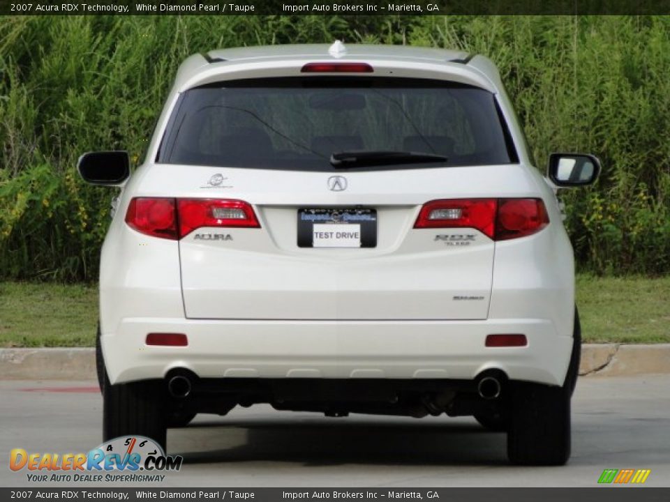 2007 Acura RDX Technology White Diamond Pearl / Taupe Photo #7