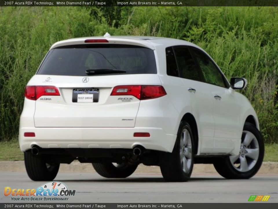 2007 Acura RDX Technology White Diamond Pearl / Taupe Photo #9