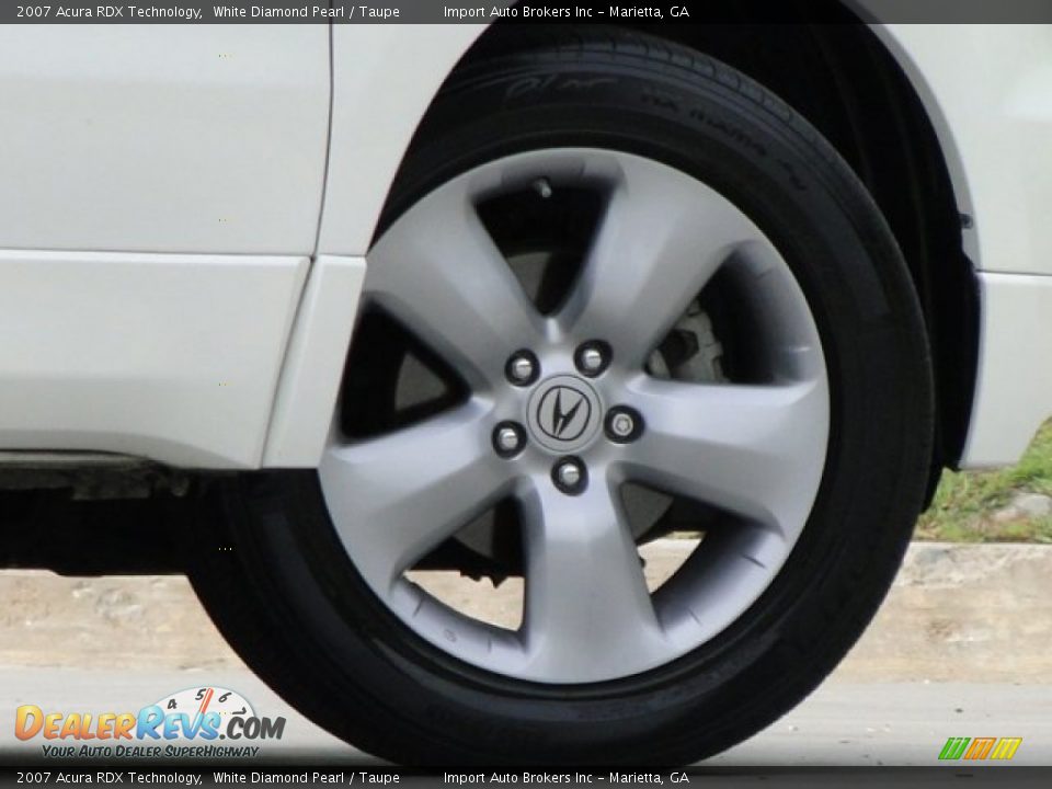 2007 Acura RDX Technology White Diamond Pearl / Taupe Photo #11