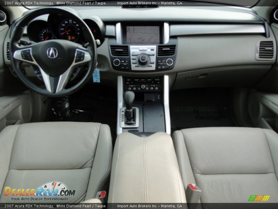 2007 Acura RDX Technology White Diamond Pearl / Taupe Photo #12